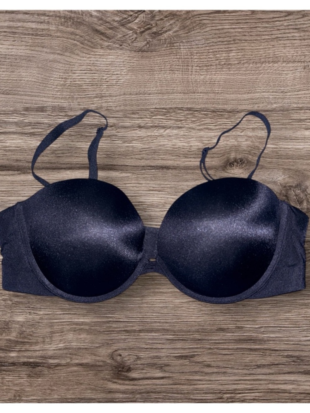 La senza Black Satin Push-Up Bra - Women Intimates & Sleepwear